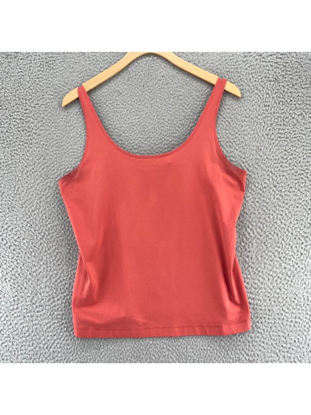 Chicos Top Womens 2 US Large Coral Adjustable Strap Tank Scoop Neck Stretch Knit